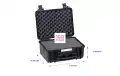 Valise Explorer 3818B, noire, avec insert en mousse, L 380 x l 270 x P 180 mm