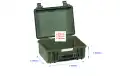 Valise Green Explorer 3818GE sans mousse, dimensions intérieures : L 380 x l 270 x P 180 mm
