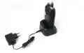 ACMR-420 PRESIDENT Charger Kit ACMR-403 + power supply ACMR-404. To charge the RANDY III battery. Casserole type battery charger for the RANDY III walkie. Input 100 to 240 volts and output 12 volts, 0.5 Amps. This battery charger is to be used with the AC