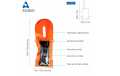 AQ242 Extra Strong VHF PRO Case Orange, double ziplock . Anchor points to attach a harness or shoulder strap.