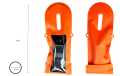AQ242 Extra Strong VHF PRO Case Orange, double ziplock . Puntos de anclaje para fijar un arnés o una correa para el hombro.
