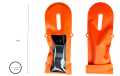 AQ242 Extra Strong VHF PRO Case Orange, double ziplock . Anchor points to attach a harness or shoulder strap.