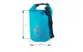 AQUAPAC 734 Waterproof bag 15 liters shoulder strap. Cool blue