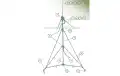 BANTEN-RC 292 Antena de base militar banda ancha 20 - 80 Mhz. Kit mastiles longitud 9,20