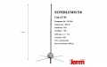 AT-92 SUPERLEMM 5/8 Base antenna 4 radial CB-26 at 28 Mhz Length 7 m