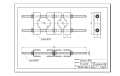 TAGRA B-4040 Clamps galvanized steel threaded rods M8