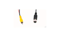 BRV022 BARRISTER Cable adaptación Conector 4 pins hembra a RCA Macho con alimentación para camaras pequeñas.