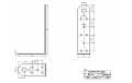 TAGRA C004464T Soporte de antena en forma de L. Acero inoxidable