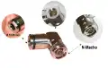 Connecteur N coudé à 90° pour câble de 10,3 mm²