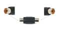 CON1094 RCA female - female adapter. Color Black