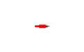 CON2073003 Conector RCA macho. Cubierta de plástico color ROJO