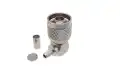 CON2252 N Male 90 degree angled connector. RG-58 Crimp TEFLON