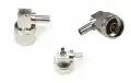 CON2252 N Male 90 degree angled connector. RG-58 Crimp TEFLON