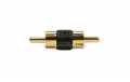 CON3916N RCA Adapter Double male golden, Color Black