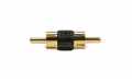 CON3916N RCA adaptateur Double mâle d'or, Couleur Noir