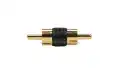 CON3916N Adaptador RCA Doble Macho dorado, Color Negro