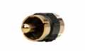 CON3916N RCA Adapter Double male golden, Color Black