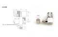 CON3919 Conector N Macho acodado 90 grados de Crimpar LMR400 PTFE