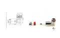 CON4262 N Connecteur mâle coudé à 90 degrés pour le soudage LMR400 PTFE