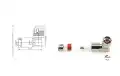 CON4262 N Macho conector angular de 90 graus para soldar LMR400 PTFE