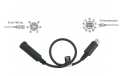 YAESU CT-164 Data Cable 10 pin Mini-Din male to 6 pin Mini-Din Female