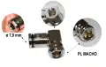 90º angled male PL connector for 7.3 mm cable