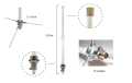 FALKOS MA1500PL Fiberglass base antenna 144/430 Mhz PL connector