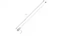 Antenne VHF Marine FAV105F FALKOS 156-163 Mhz Longueur 1,10 m. Câble d'antenne Longueur + 4,5 m RG-58 couleur Blanc. Cette antenne est conçue pour fonctionner dans la gamme de fréquences standard pour les communications maritimes VHF, qui est couramme