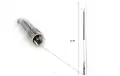 Capable de gérer jusqu'à 200 watts de puissance, cette antenne est prête à prendre en charge des transmissions de puissance modérée. Il utilise un connecteur PL mâle, courant dans les applications de radio amateur et autres appareils radio.