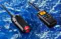 ICOM IC-M37E Walkie Talkie sumergido en agua
