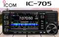 Base ICOM IC-705 et émetteur-récepteur portable HF VHF / UHF 50-144-430 MHz -GPS