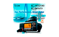 Banda Base Station ICOM IC-M323G marinho com GPS + IPX7, 156- 161 frequências MHz. Cor Preto