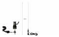 LEMM T-550 WINCHESTER Antena abatible CB 27 Mhz longitud 1 mts color Rojo y Negro  