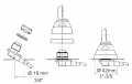 SIRIO MGA55-550 S (MGA 75) Antenna 1/4 wave 55 to 550 Mhz wing type