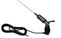 LEMM MINITURBO NEGRA con letras plateadas Antena movil CB 110 cm