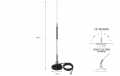 Antenne demi-onde SIRIO MINI MAG 27 avec base magnétique longueur 63 cm