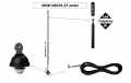 Antena móvel CB 27 Cabo completo 4mts e base-L 95cm