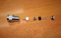 Adaptador de solda com conector macho N compatível com cabo H155