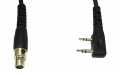 NPE-100K Cable with Kenwood connector two pins and connector type Peltor for walkie talkies Kenwood compatible with Peltor Flex Headset, Peltor OraTac Peltor FMT120 and WS5 Adapte