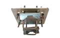 TAGRA P-1034 Soporte doble para mástil, doble posición horizontal/vertical garras rectangular para mastil 45 mm rosca 6 m 