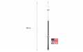 PROCOMM PCF-20 Antena rosca 3/8 vehiculo radiante14 Mhz Longitud 200 cm
