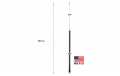 PROCOMM PCF-40 Antenna 3/8 thread radiant vehicle 7.5 Mhz Length 200 cm