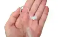 Earphone with transparent acoustic tube.