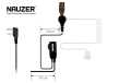 Fone de ouvido micro-auricular PIN39S2 NAUZER para ICOM