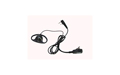 PIN77K Nauzer fechado earmuff micro-fone de ouvido, cabo reto, Kenwood, Luthor, etc ...