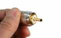 PL259 OURO LONGO Conector PL MACHO folheado a ouro com isolamento TEFLON