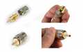 PL259 OURO LONGO Conector PL MACHO folheado a ouro com isolamento TEFLON