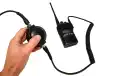 NAUZER PTT-330K Cable profesional con PTT grande con conector Kenwood dos pins y conector tipo Peltor para walkie talkies Kenwood compatible con Peltor Flex Headset, Peltor OraTac Peltor FMT120 y WS5 Adapter