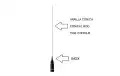 TAGRA RQS58 Mobile antenna 5/8 VHF 136-174 Mhz PL thread Length 146 cm
