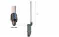 Antena vertical 868 MHz Conector N Comprimento 77 cm